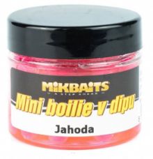 Mini boilie v dipu Mikbaits jahoda 6-8mm 50ml