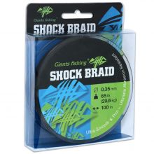 Šňůra Giants Fishing Shock Braid 0,29mm 22,7kg 100m zelená