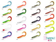 Gumová nástraha Delphin TwistaX Eeltail UVs 6cm